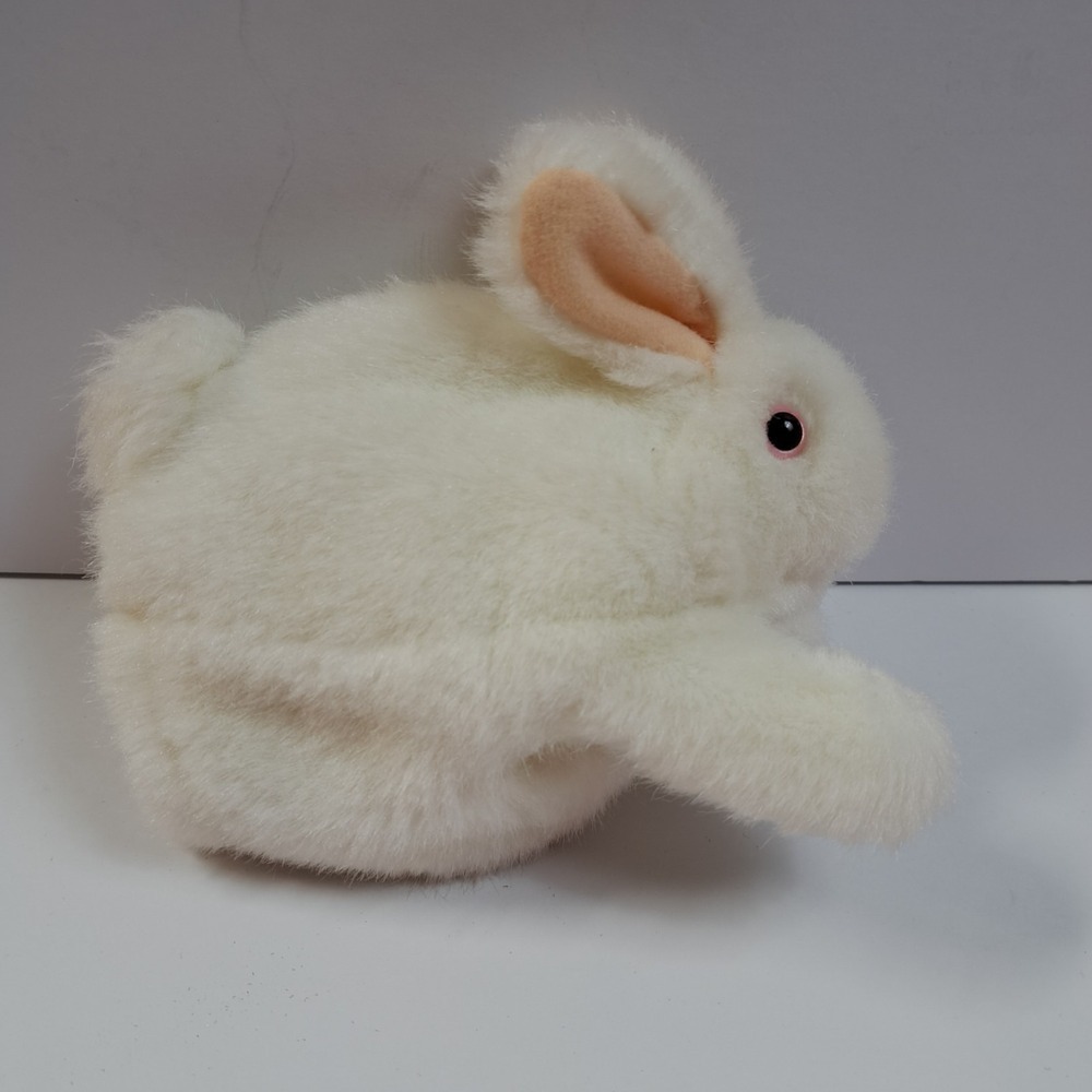 Folkmanis White Rabbit / Bunny Puppet Pink Eyes  2015